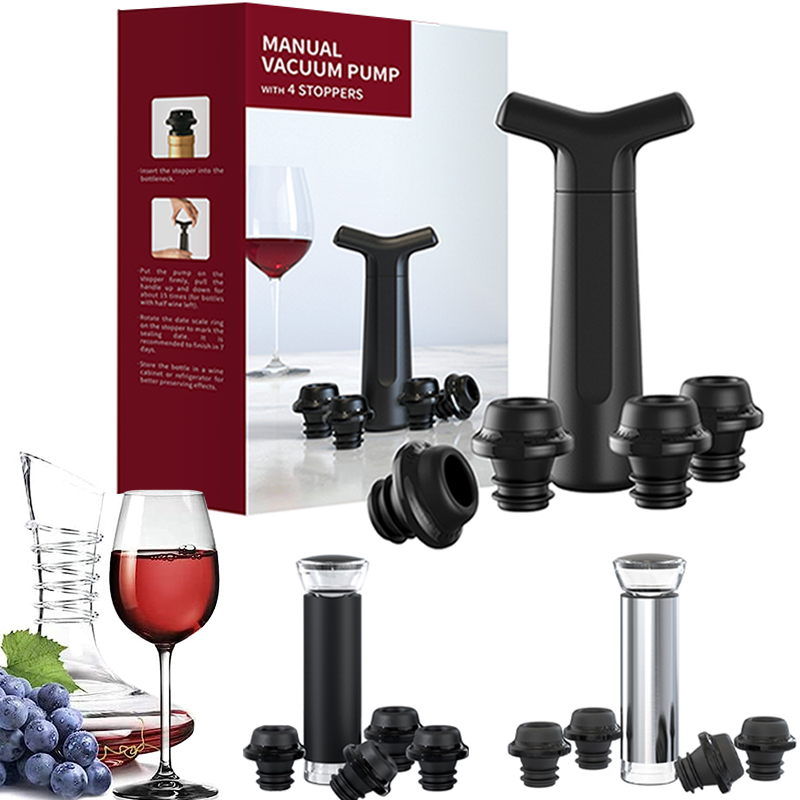 Wine Preservation Pump - Bouchons de vin sous vide, pompe