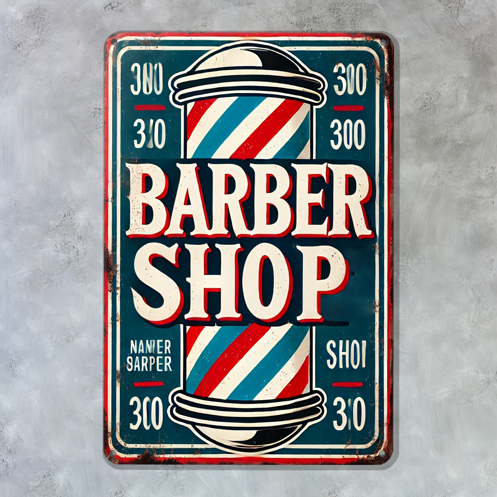 Home Barbershop - Enseigne de barbershop en métal, décoration
