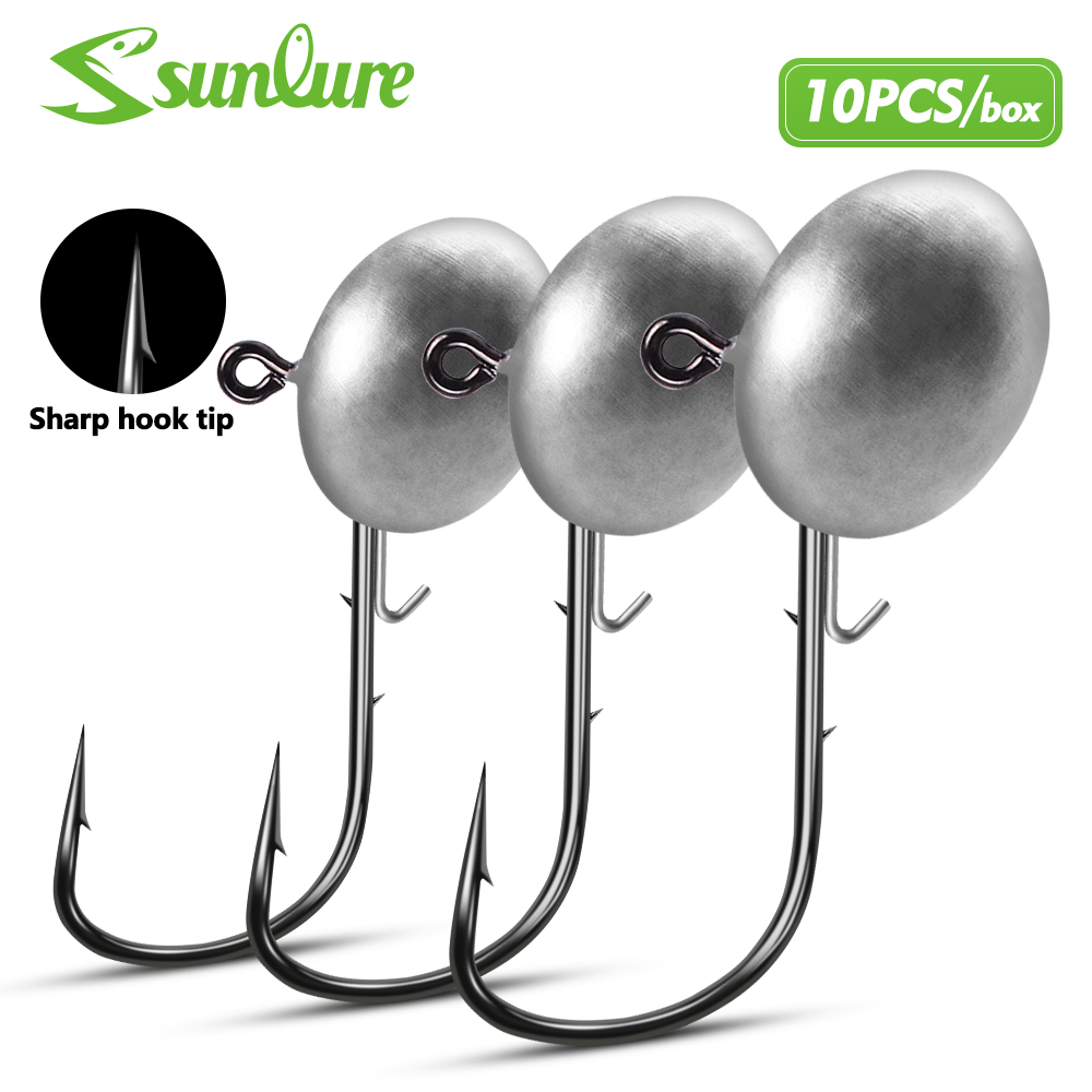 Jigger Double Sided - Sunlure 10 pièces/boîte Hameçons ovales à