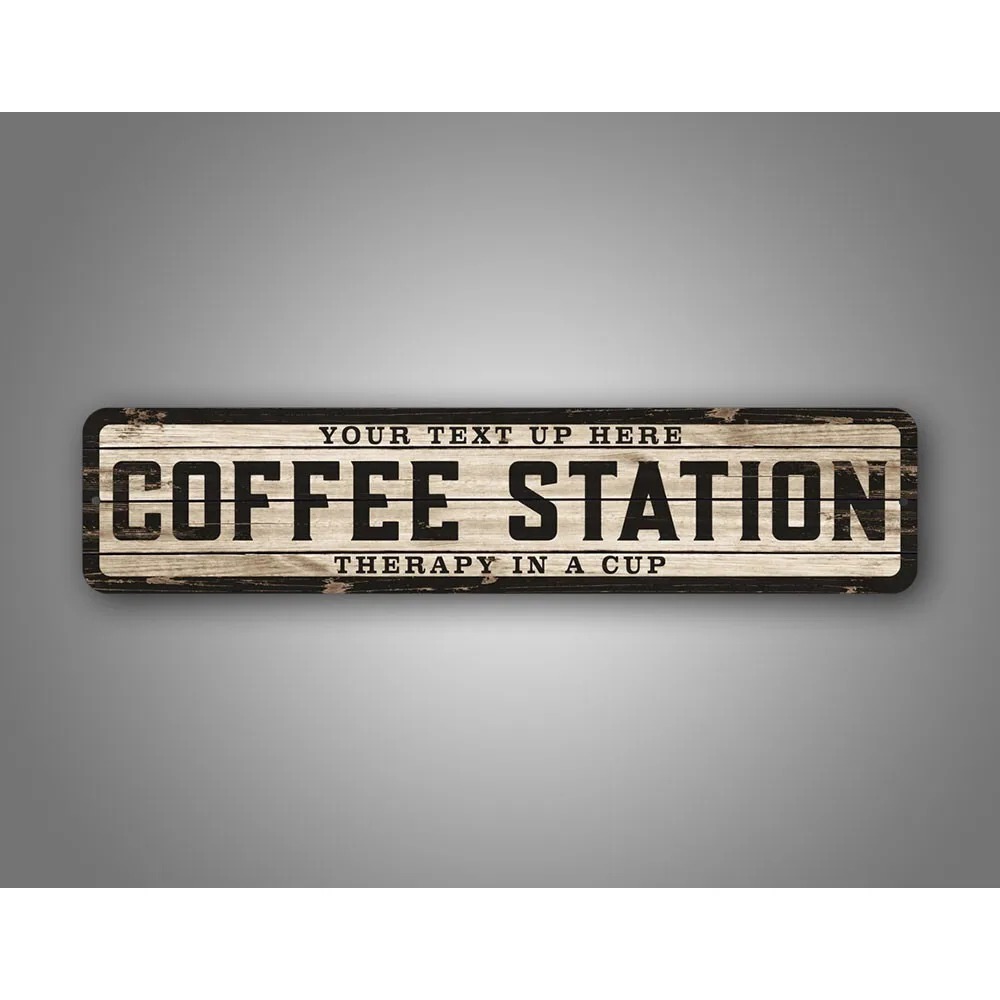 Home Bar And Kitchen - Plaque en bois vieilli avec logo