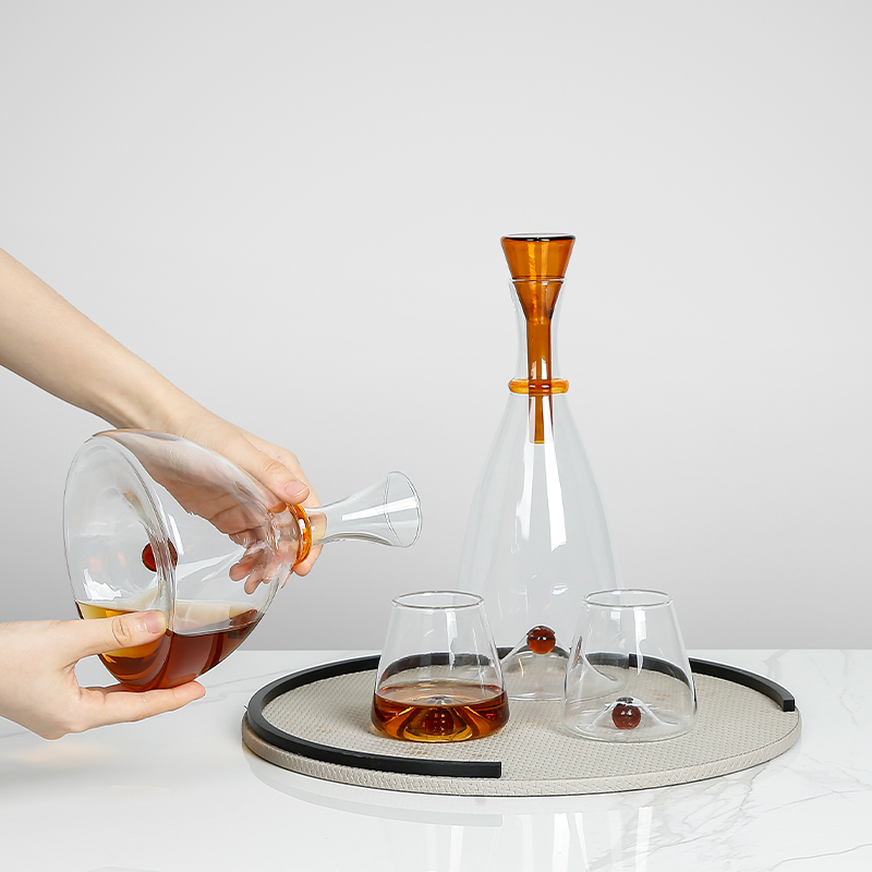 Home Bar And Cabinet - Carafe en verre minimaliste moderne pour