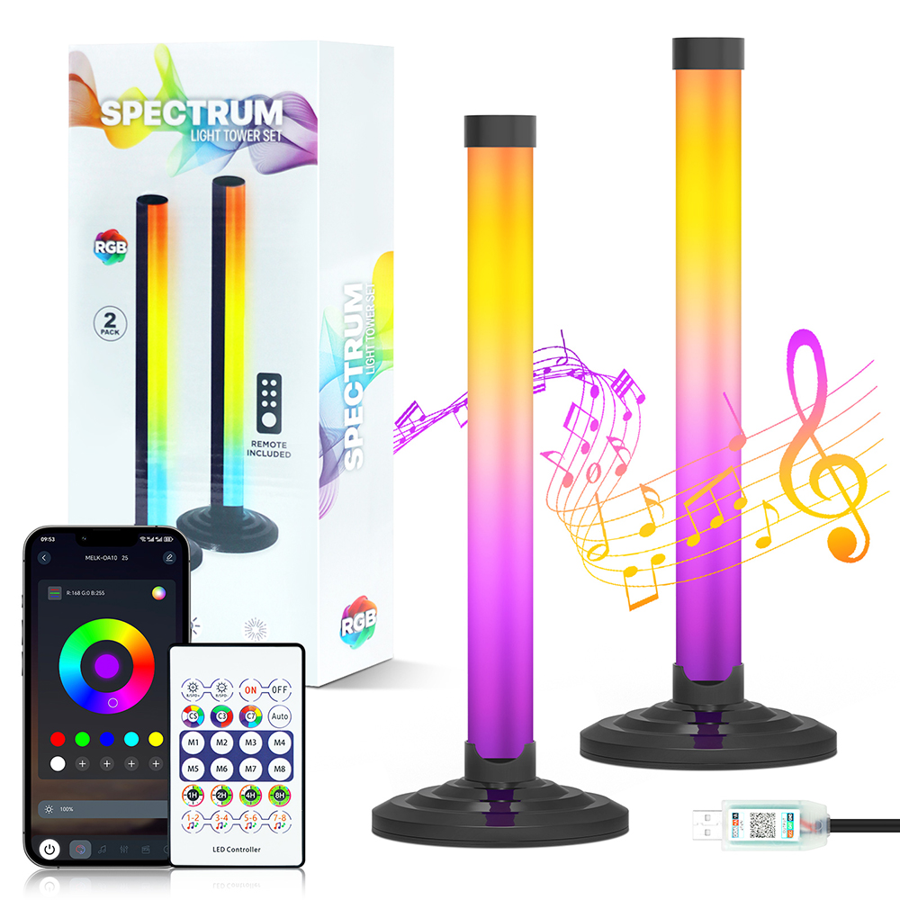 Home Bar And Theater - Lampadaire d'angle LED intelligent 5V, synchronisation