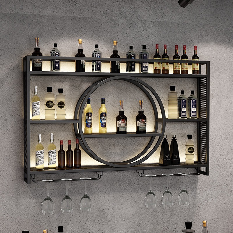 Home Bar Stand - Étagère à vin murale, armoire à