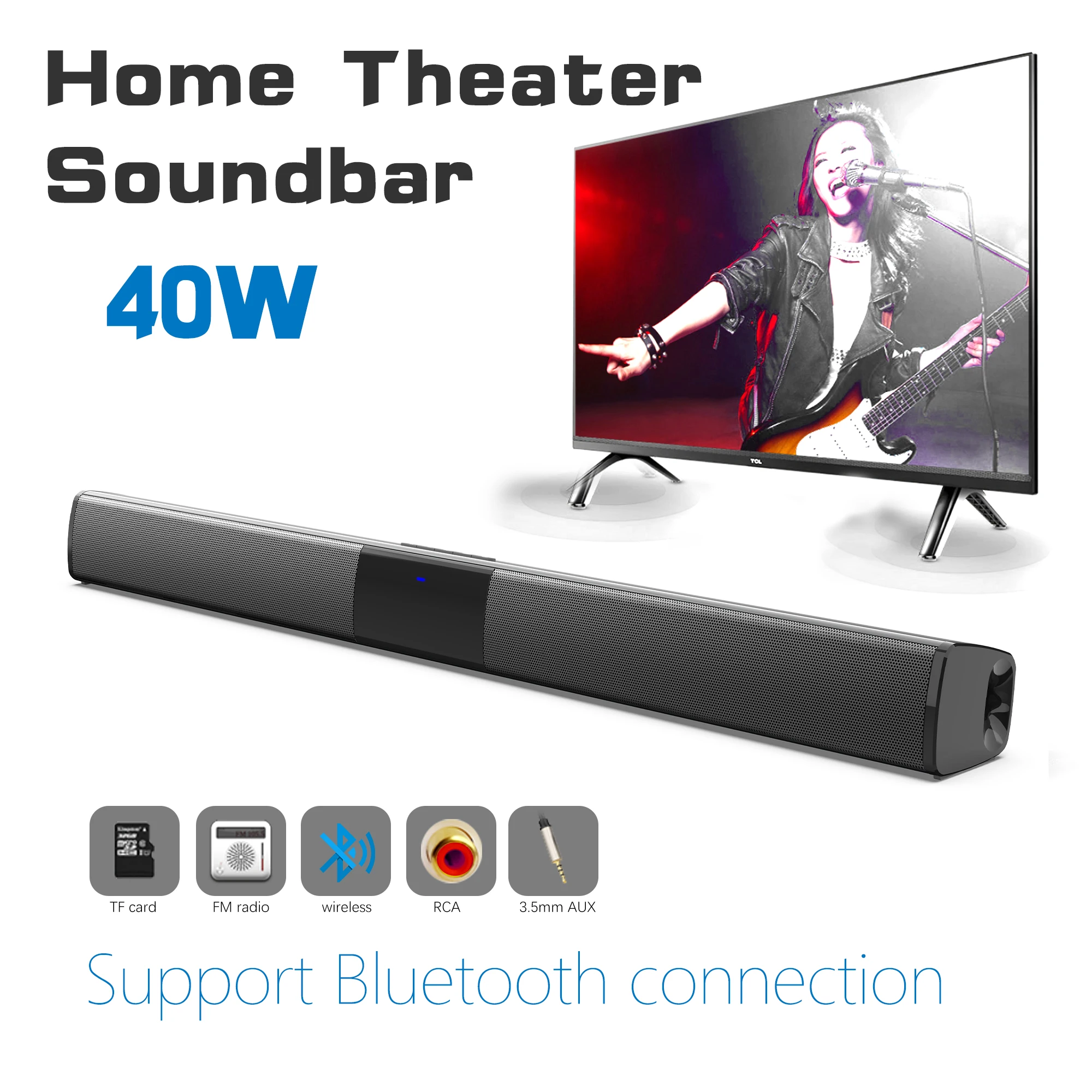 Home Bar And Theater - Barre de son haute puissance 40W,