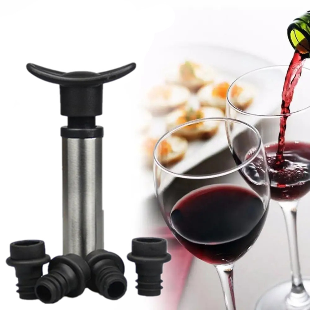 Wine Preservation Pump - Bouchon à vin avec pompe à