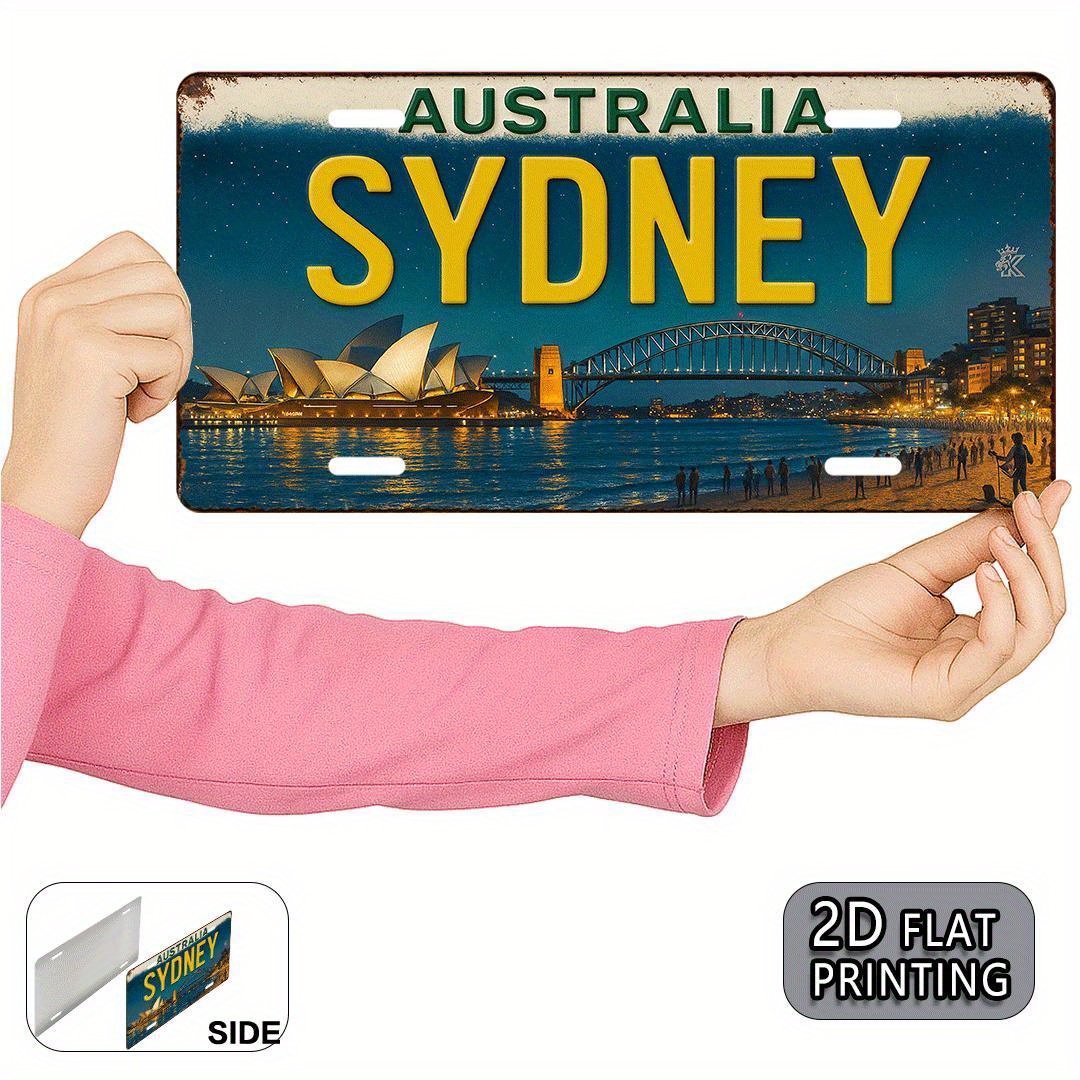 Home Bar Sydney - Plaque en étain style plaque d'immatriculation