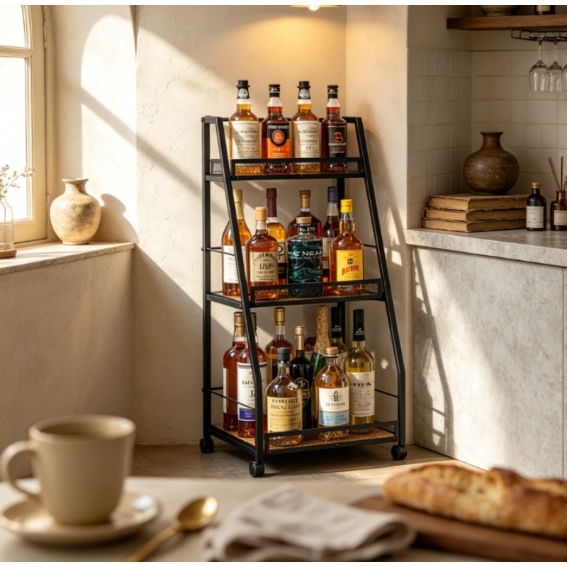 Home Bar Shelf - Étagère à vin à 3 niveaux