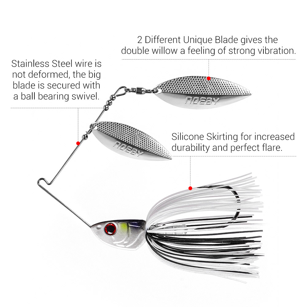 Noeby Spinnerbait 10.5g 14g 21 - Jigger Double Sided avis et prix