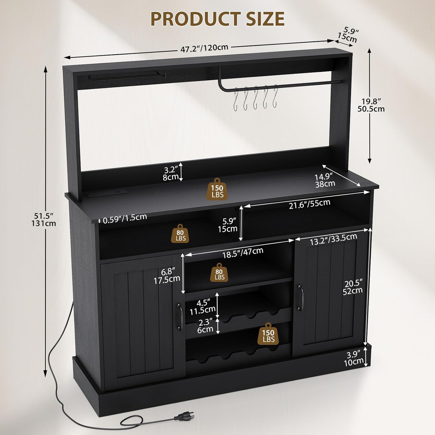 Armoire de bar à café de style - Home Bar And Cabinet avis et prix