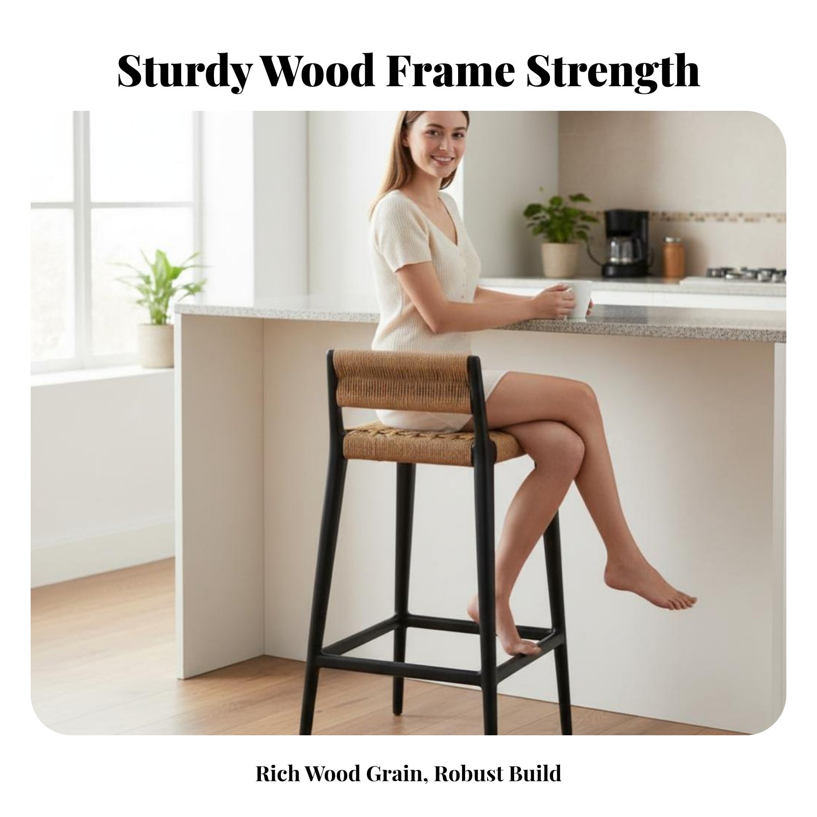 Tabouret haut en corde tressée - Home Bar Stools avis et prix