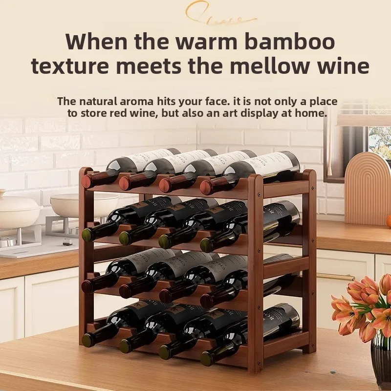 Porte-vin en bambou haut de ga - Home Bar And Cabinet avis et prix