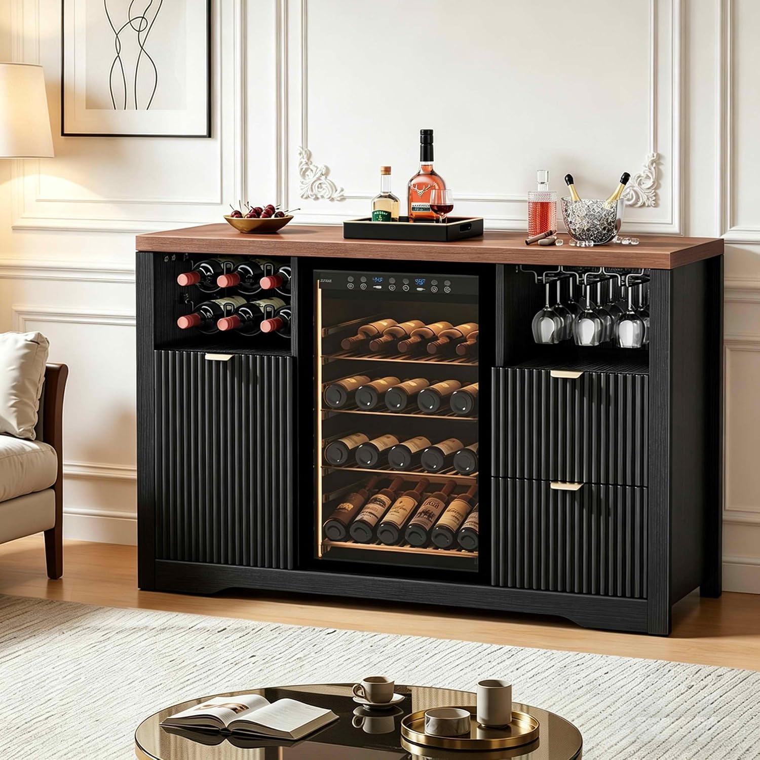 Meuble de bar à café avec espa - Home Bar And Fridge avis et prix