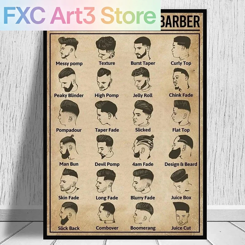 Affiche de barbier sans cadre, - Home Barbershop avis et prix