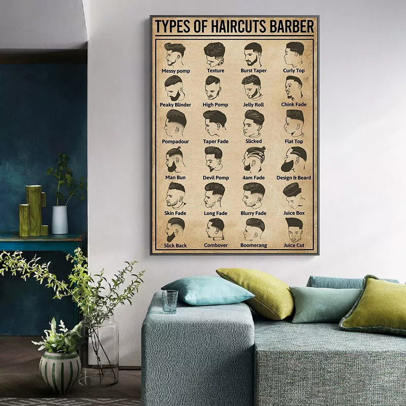 Affiche de barbier sans cadre, - Home Barbershop avis et prix