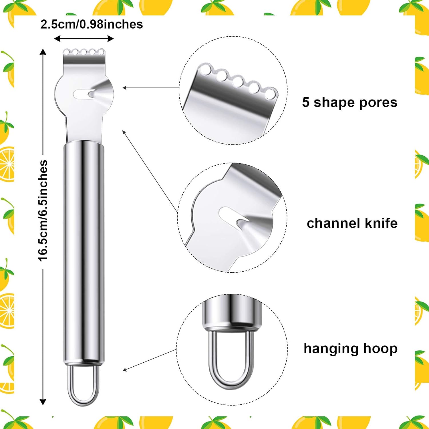 Lot de 2 éplucheurs de citron  - Peeler Channel Knife avis et prix