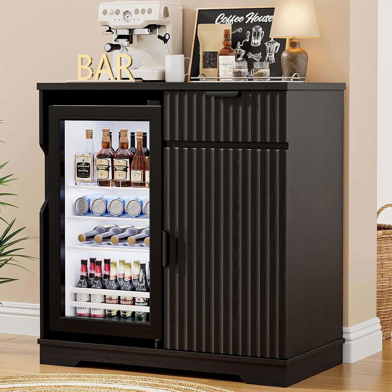 Mini réfrigérateur cannelé (ré - Home Bar And Fridge avis et prix